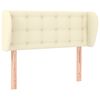 vidaXL Tăblie de pat cu aripioare crem 93x23x78/88 cm piele ecologică