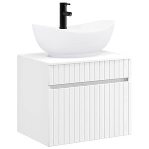 vidaXL Set de mobilier pentru baie Alb Lemn prelucrat