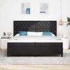vidaXL Pat cu arcuri cu saltea cu headboard Negru 200 x 200 cm Catifea