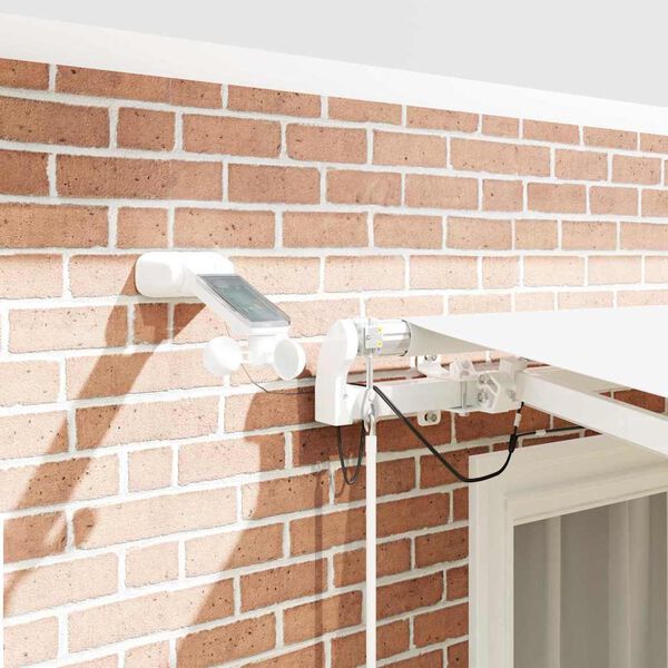 vidaXL Cortina Retractabilă Alb 300 x 250 cm Poliester și metal