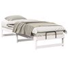 vidaXL Cadru de pat Alb 80 x 200 cm Lemn de pin masiv