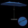vidaXL Parasol de Grădină Albastru azur 385 x 209 x 244 cm Poliester