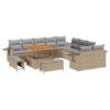 vidaXL Set de canapele pentru grădină 13 pcs Bej poliratan