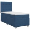 vidaXL Pat boxspring cu saltea albastru 100 x 200 cm Țesătură