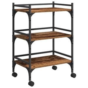 vidaXL Troler de Bucătărie Lemn Vechi 50 x 35 x 75.5 cm Lemn prelucrat