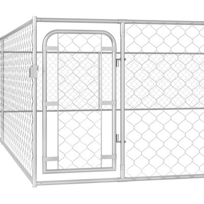 vidaXL Padoc de exterior pentru câini, 6 x 6 x 1 m, oțel galvanizat