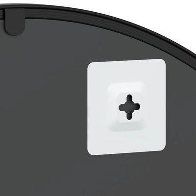 vidaXL Oglindă de perete, negru, 60x30 cm, arcuită, fier