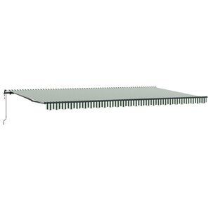 vidaXL Copertină retractabilă Verde și alb 600 &times; 300 cm