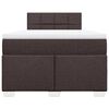 vidaXL Pat box spring cu saltea, maro &icirc;nchis, 120x190 cm, textil