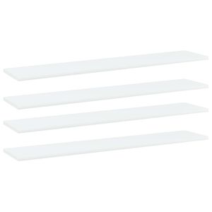 vidaXL Plăci bibliotecă, 4 buc., alb, 100 x 20 x 1,5 cm, PAL