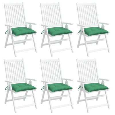 vidaXL Perne de scaun, 6 buc., verde, 50 x 50 x 7 cm, textil