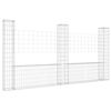 vidaXL Coș gabion &icirc;n formă de U cu 3 st&acirc;lpi, 260x20x150 cm, fier