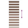 vidaXL Jaluzea tip zebra maro lățime țesătură 50,9 cm poliester