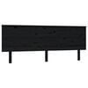 vidaXL Tăblie de pat, negru, 204x6x82,5 cm, lemn masiv de pin