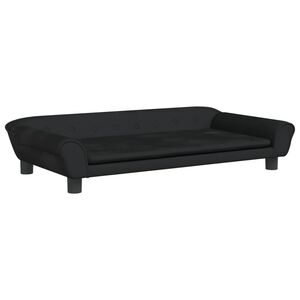 vidaXL Canapea pentru copii, negru, 100x50x26 cm, catifea