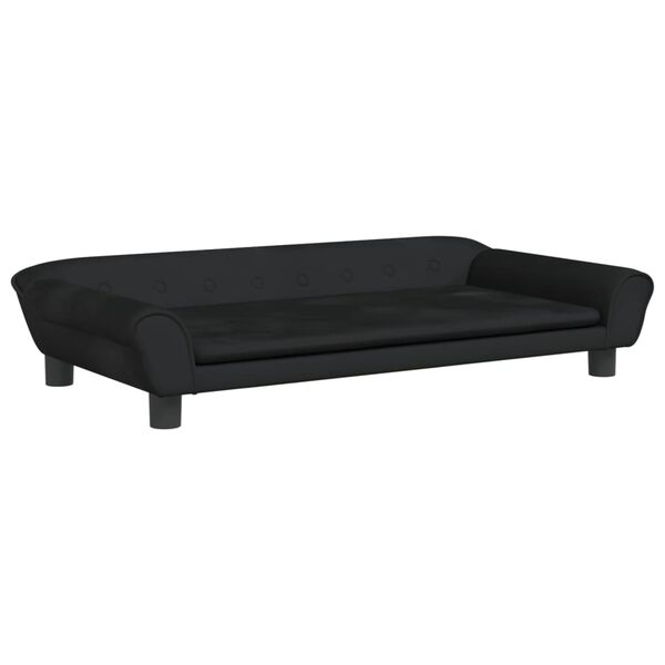 vidaXL Canapea pentru copii, negru, 100x50x26 cm, catifea