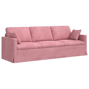 vidaXL Canapea Roz 228 x 78 x 80 cm Catifea