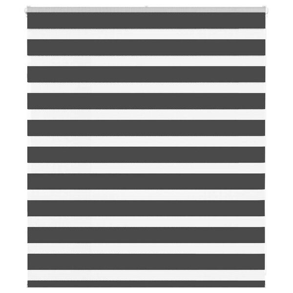 vidaXL Jaluzea tip zebra neagră lățime țesătură 125,9 cm poliester