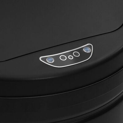 vidaXL Coș de gunoi automat cu senzor, 40 L, negru, oțel carbon