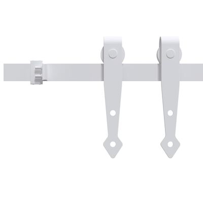 vidaXL Set glisare mini ușă pentru dulap, alb, oțel carbon, 183 cm