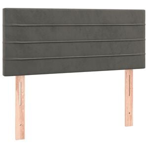 vidaXL Tăblie de pat, gri &icirc;nchis, 80x5x78/88 cm, catifea