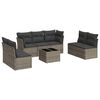 vidaXL Set canapele de grădină cu perne, 8 piese, gri, poliratan