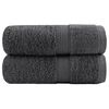 vidaXL Prosoape de baie premium, SOLUND, 2 buc., antracit, 30x30 cm, 600 g/m&sup2;