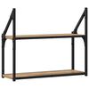 vidaXL Raft de perete stejar artizanal 60 x 21 x 51 cm Lemn compozit