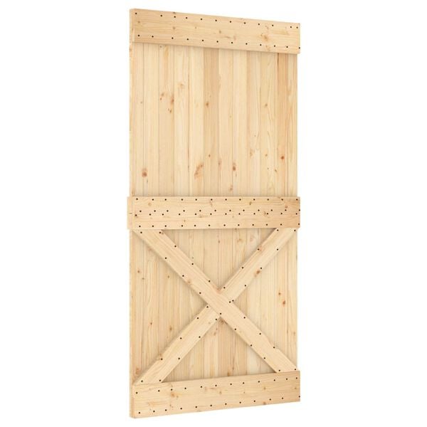 vidaXL Ușă NARVIK natural 100 x 210 cm Lemn de Pin Solid