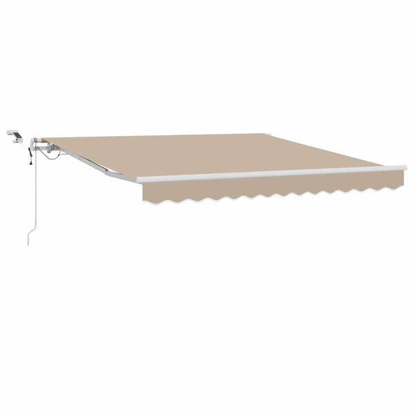 vidaXL Cortina Retractabilă Bej 300 x 250 cm Poliester și metal