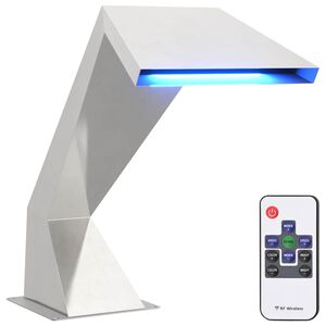 vidaXL F&acirc;nt&acirc;nă de piscină cu LED-uri RGB Oţel inoxidabil Argintiu