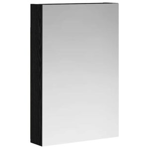 vidaXL Dulap cu oglindă pentru baie Stejar Negru 40 x 10,5 x 60,5 cm