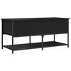 vidaXL Bancă de depozitare, negru, 100x42,5x47 cm, lemn prelucrat