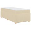 vidaXL Cadru de pat cu saltea Crem 80 x 200 cm țesătură