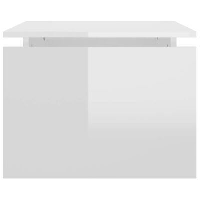 vidaXL Măsuță de cafea, alb extralucios, 68x50x38 cm, PAL