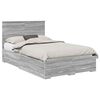 vidaXL Cadru de pat cu sertar Gri Sonoma 120 x 200 cm Lemn prelucrat