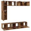 vidaXL Set comodă TV Pe perete 8 pcs Lemn Vechi Lemn compozit