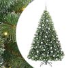 vidaXL Brad de Crăciun artificial cu 300 LED Verde 180 cm PE și PVC