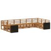 vidaXL Set de canapele de exterior 10 buc. natural