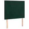 vidaXL Pat box spring cu saltea, verde &icirc;nchis, 90x200 cm, catifea