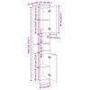 vidaXL Dulap de baie, lemn vechi, 32x34x188,5 cm, lemn prelucrat