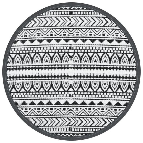 vidaXL Covor de exterior, ARAKIL negru, &Oslash;200 cm, PP