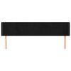 vidaXL Tăblie de pat cu aripioare negru 163x16x78/88 cm catifea