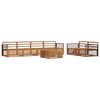 vidaXL Set de canapele de exterior 7 buc. natural Lemn Solid de Acacia