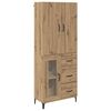 vidaXL Bufet Stejar Artizanal 69,5 x 34 x 180 cm Lemn compozit