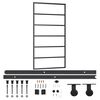 vidaXL Ușă glisantă cu set feronerie, 102x205 cm, sticlă ESG/aluminiu