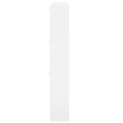 vidaXL Pantofar, alb extralucios, 59x17x108 cm, lemn compozit
