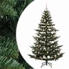 vidaXL Brad de Crăciun artificial cu glob 210 cm 300 LED-uri Alb cald