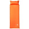 vidaXL Saltea camping auto-gonflabilă cu pernă, 1 persoană, portocaliu
