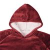 vidaXL Hanorac pătură Roșu Bordeaux s Fleece și Flanel